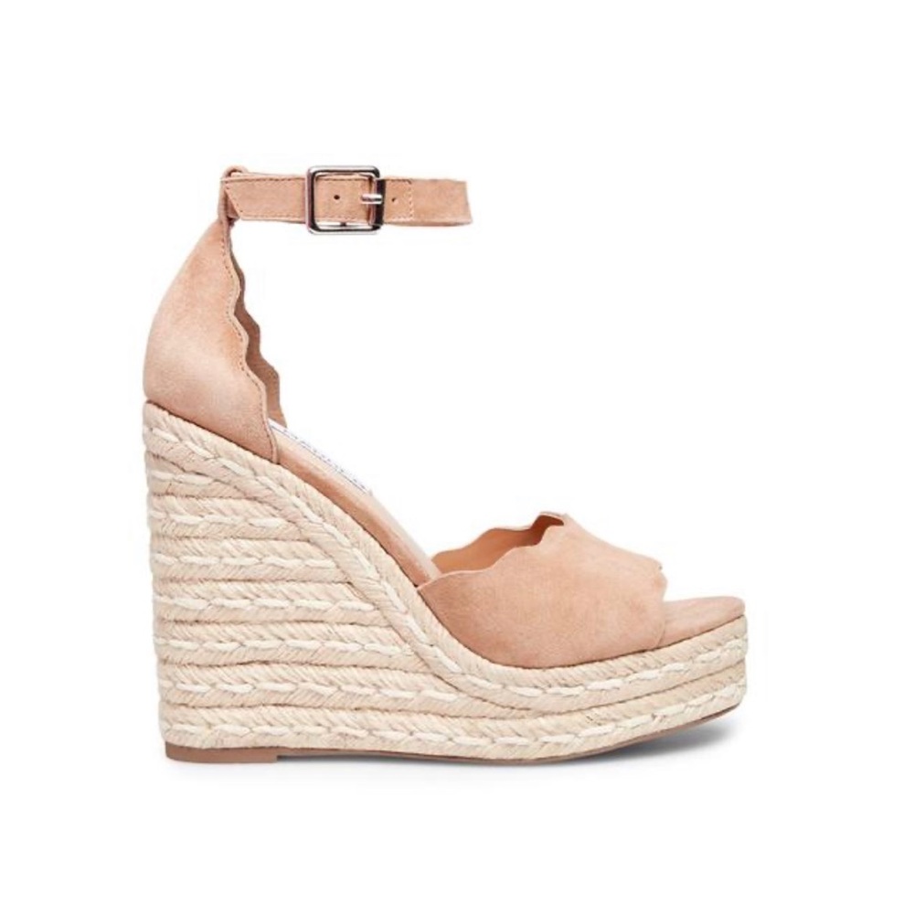 Steve Madden Suede Scallop Espadrille Wedge